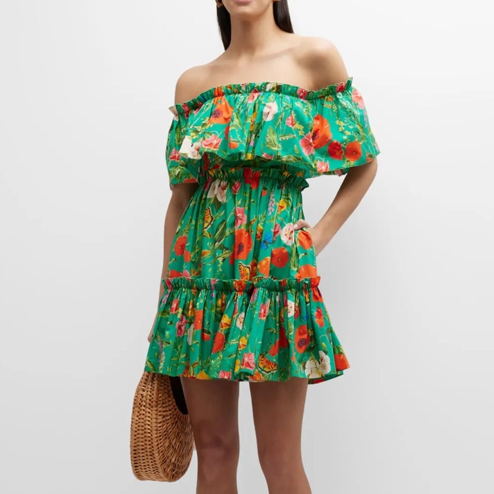 Cara Cara Liesel Floral Off-the-shoulder Mini Dress